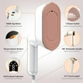 thumbnail image 3 of Travel Steamer for Clothes Portable Mini, 1300W Steam Iron for Clothes, TIFOR 10S Fast Heating, 180° Rotatable Mini Steamer, 2-in-1 Handheld Clothes Steamer With LCD Screen, 3 of 7