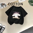 thumbnail image 2 of Bonita camiseta de manga corta con cuello redondo y diseño de perro de orejas grandes con arcoíris de Sanrio para verano para niños y niñas, 2 of 5