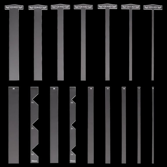 16 Pcs Book Cover Guide Acrylic Bookbinding Ruler Bookbinding Easy Scrapbooking Tool Book Cover Making Kit for Album Journal Planner Book Cover Making DIY