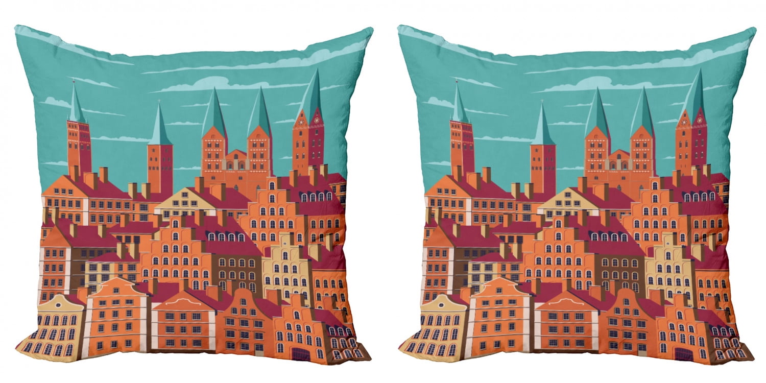 Amsterdam Throw Pillow Cushion Cover Pack of 2, Vertical Computer