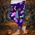 thumbnail image 2 of Girls Halloween Leggings Cute Pumpkin/Ghost/Bats Graphic Printed Soft Stretchy Jeggings Pants Holiday Outfits (5 Years, Style #A), 2 of 7