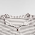 thumbnail image 5 of Tauxra Long Sleeve Tops for Women, Striped Blouse with Button and V Neck, Casual Pullover Tunic for Daily Wear, 5 of 7