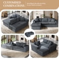 thumbnail image 4 of Walsunny Modular Sectional Sofa Couch with Chaise, No Assembly Foam Couch, Deep Seat Sofa, Convertible L Shaped Cloud Couch for Living Room, Dark Gray, 4 of 8