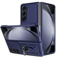 thumbnail image 3 of Elegant Choise Case with Ring Stand and Slide Camera Lens for Samsung Galaxy Z Fold 5 5G, Blue, 3 of 16