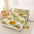 thumbnail image 2 of Manfei Harvest Pumpkin Print King Sheets,Watercolor Pumpkin Print Bedding,4-Piece,1 Flat Sheet,1 Fitted Sheet and 2 Pillowcases, 2 of 6