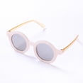 thumbnail image 2 of Kids Vintage Round Shape Sunglasses Solid Color Frame UV400 Anti-UV Glasses, 2 of 7