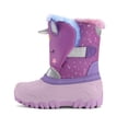 thumbnail image 5 of Kushyshoo Girls Snow Boots with Faux Fur Lining Purple Unicorn Warm Winter Shoes for Kids Size 1, 5 of 8
