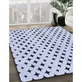 thumbnail image 3 of Ahgly Company Machine Washable Indoor Round Transitional Lavender Blue Area Rugs, 3' Round, 3 of 7