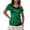 Dark Green, variant on Womens Athletic Tops Women's T-Shirts – Cutout Neck Two-Piece Short Sleeve Summer Crop Top Blouse for Women Blue S
