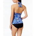 thumbnail image 2 of Women's Lauren Ralph Lauren LR8FN82 Playa Floral Halter Tankini Swim Top (Blue 8), 2 of 5