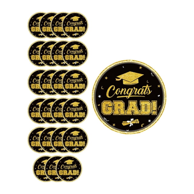 Ohufall 7And9Inch Black Gold Class Of 2026 Disposable Tableware Set Graduation Party Supplies For Adults