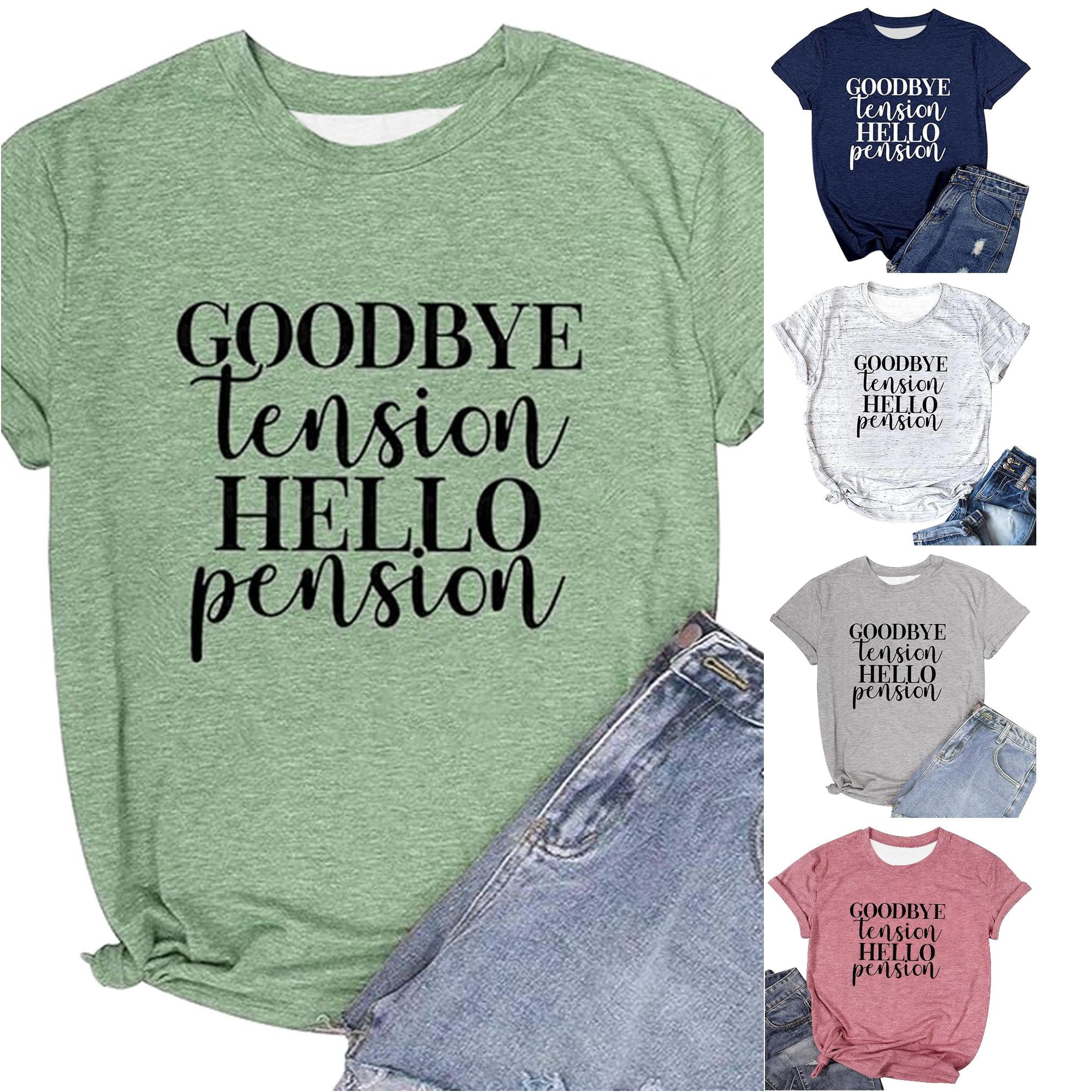 Active Tops Women Fashion Casual Womens T Shirt Women Solid Tee Women Casual Short Sleeve Loose Womens Tops Spandex T Shirt Women Fit Mom Women Shirt Summer Tech Apparel Woman's Green L