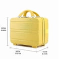 thumbnail image 5 of Neceser cosmético HUOGUO Mini equipaje de mano de viaje amarillo, 5 of 5