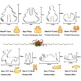 thumbnail image 4 of Juego de cortadores de galletas 3D de acero inoxidable para Navidad, moldes para galletas, 8 piezas, árbol de Navidad, Papá Noel, ciervo Sika, esquí. Ormromra 2033963-1, 4 of 9