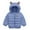 Blue, variant on Ccpelsie Girls' Quilted Puffer Jacket, Front Pockets & Hooded Back, Mid-Weight & Water Repellent(Blue,120)
