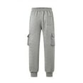 thumbnail image 4 of Pantalones largos para hombre, color liso, informales, a la moda, con cordones y bolsillos en la cintura, pantalones largos de playa, pantalones de poliéster para hombre., 4 of 5