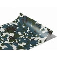 thumbnail image 2 of Rwraps Blue Camouflage Midnight Leaf Gloss Vinyl Film Wrap 59in x 4ft Vinyl Vehicle Car Film Sheet, 2 of 9