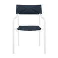 thumbnail image 5 of Raleigh Outdoor Patio Aluminum Armchair Set of 2 White Navy, 5 of 7