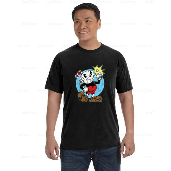 Cuphead Comfort Coler T-Shirt by RynoArts with Game Graphic Style, Unisex, up to size 4XL