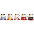 thumbnail image 4 of Mini figuras de gato de la suerte Maneki Neko, juego de 5 gatos sonrientes japoneses Kawaii que ondean verticalmente con decoración del hogar de la fortuna de la suerte, 4 of 4