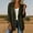 Army Green, variant on Womens Plus Size Open Front Blazer Work Jacket Casual Lightweight Suit Jacket Brown,Size 2XL
