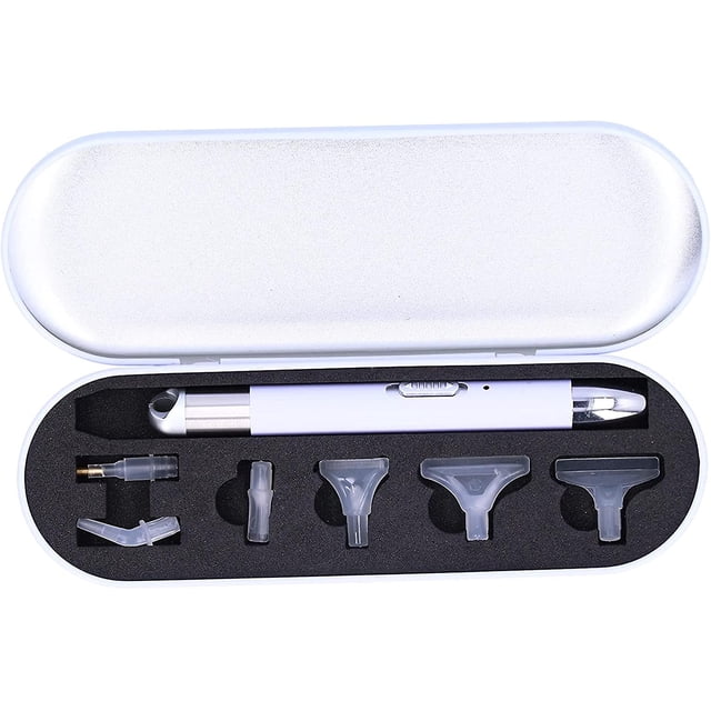 Bolígrafo de pintura de diamante con luz, bolígrafo de pintura de diamante recargable por Usb con 6 cabezales de bolígrafo de repuesto para arte de uñas Diy pintura artesanal