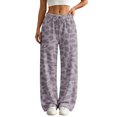 thumbnail image 2 of HKYNLAG Womens Sweatpants Leopard Print High Waisted Drawstring Baggy Pants Comfy Fashion Lounge Trousers with Pockets 2XL, 2 of 4