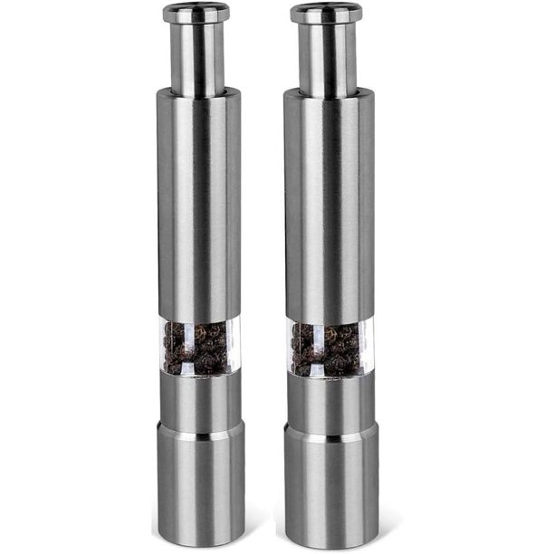 Spice GrindEase, molinillo de especias manual de acero inoxidable de alta resistencia, mini y potente molinillo de condimentos para semillas de mostaza, maíz y pimienta, cámara transparente para una