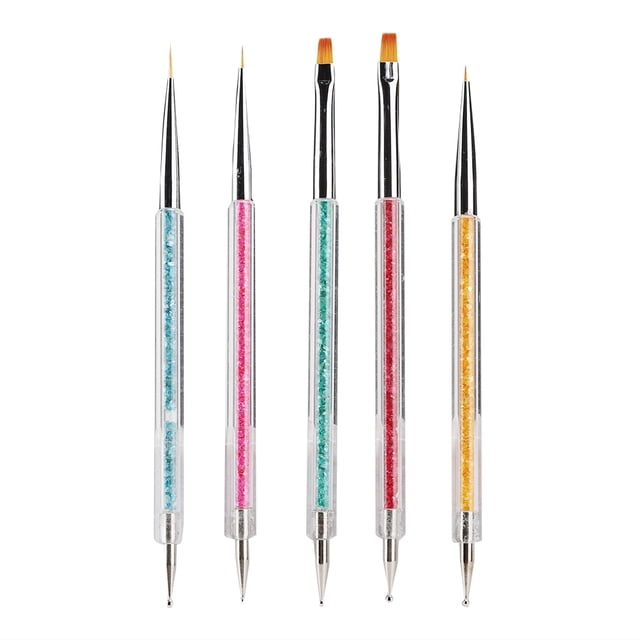 Bolígrafo de pintura para manicura, 5 uds., pincel para decoración de uñas, bolígrafo para dibujar uñas, herramienta de manicura elaborada por expertos