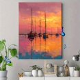thumbnail image 4 of Sailboat Harbor Sunset Canvas Print Wall Art for Living Room Bedroom Dining Room Hallway Office Hotel Apartment Bar Decor, 4 of 8