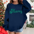 thumbnail image 2 of MIASHUI Girls Sweatshirt Tops Letter Printed Casual Loose Hooded Pullover,Dark Blue,9-10 Years, 2 of 5