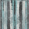 thumbnail image 4 of HomeRoots 623498 5 x 8 ft. Teal, Blue & Gray Striped Washable Transitional Indoor & Outdoor Rectangle Area Rug, 4 of 9