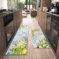 thumbnail image 4 of Floral Farmhouse Kitchen Rugs Set of 2,Colorful Daisy Flowers Kitchen Rugs and Mats Non Skid Washable,Farmhouse Kitchen Decor and Accessories,Country Floral Runner Rugs (17"x47"+17"x30"), 4 of 6
