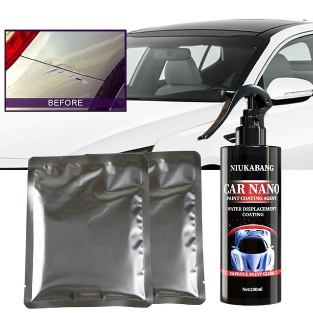 Recubrimiento cerámico con cera de coche - 250ml con paño anti-rayado - Alto brillo, impermeable y protección UV para pintura de automóviles