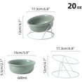 thumbnail image 2 of Cuenco de cerámica para gatos, cuenco para gatos, cuenco para gatos con pendiente elevada, cuenco para gatos, cuenco de agua para gatos, suministros para mascotas TUNC Sencillez, 2 of 5