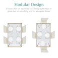 thumbnail image 4 of Set de comedor Best Choice Products de cristal con 4 sillas marfil/dorado, 4 of 7