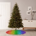 thumbnail image 6 of Gaeub Glitter Rainbow Print Christmas Tree Skirt,Christmas Decorations,Round Xmas Skirt for Christmas Indoor Decorations Xmas Winter Holiday Party Supplies-36", 6 of 6