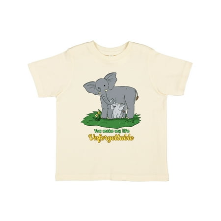 

Inktastic You Make My Life Unforgettable with Elephant Family Gift Toddler Boy or Toddler Girl T-Shirt