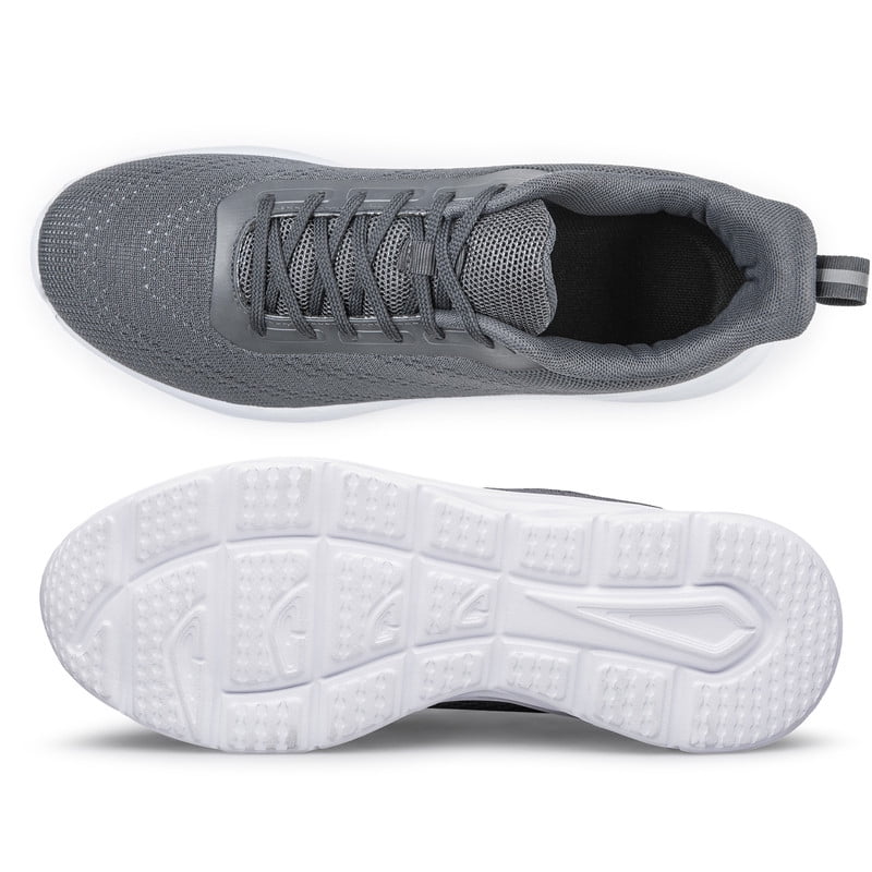 YHOON Men's Walking Shoes Non Slip Lightweight Breathable Tennis Sneakers Workout Training Shoe Dark Grey Size 10