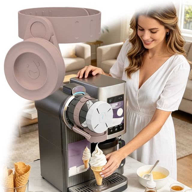 Tong The Ice Machine Comes With A Silicone Drip Collector A Leak Proof Storage Cup Lid A Proof Protective Cover Food Grade Silicone Material Easy Installation And Cleanin