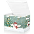 thumbnail image 2 of IAUYY 42*32*30cm Storage Bin with Lid Storage Boxes with Handles,300D Oxford Fabric+Hollow Board Applicable to Clothes Storage Office Storage,A Green Christmas Tree, 2 of 6