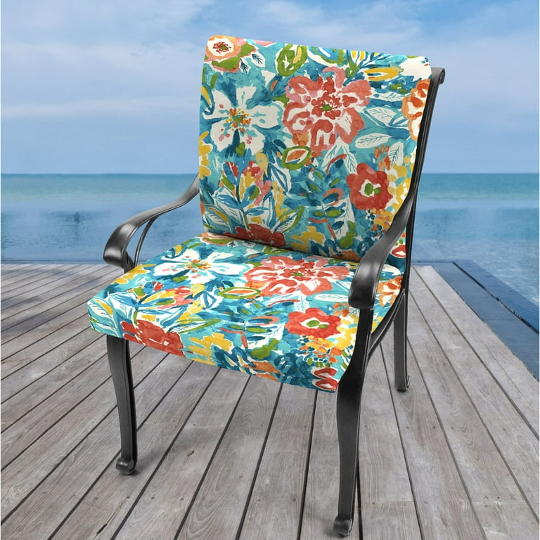 Floral chair pads with ties hotsell