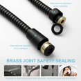thumbnail image 4 of 1 Pc 60 Inch Stainless Steel Shower Hose Extension Anti Winding Brass Insert Nut Matte Black, 4 of 7