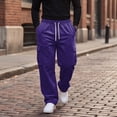 thumbnail image 5 of Baggy Sweatpants Men Open Bottom Joggers Lounge Pants Lightweight Drawstring Waist 4 Pockets Corduroy Loose Workout Athletic Jogger Wide Leg Casual Streetwear Fall Winter Fashion, 5 of 7