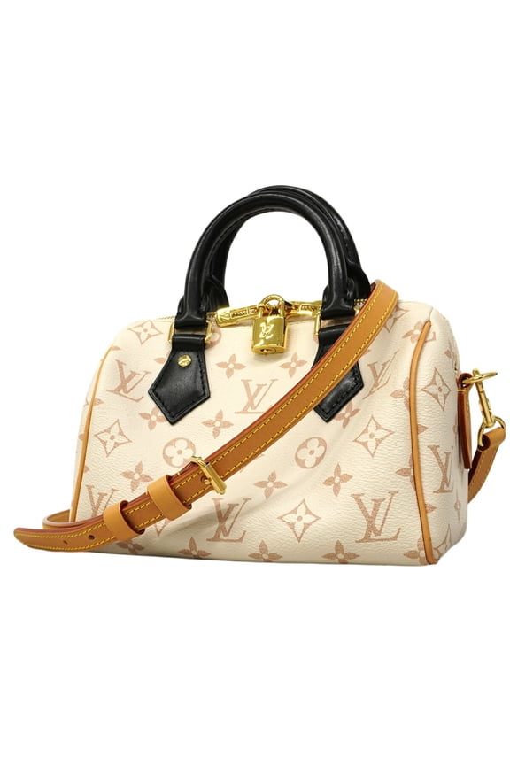 Pre-Owned Louis Vuitton Monogram Dune Speedy Bandoulire 20 Handbag M46906 Beige Black 2-way...