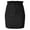BLACK, variant on FashionMille Junior Miss Solid Cassic Corduroy High Waist Mini Skirt