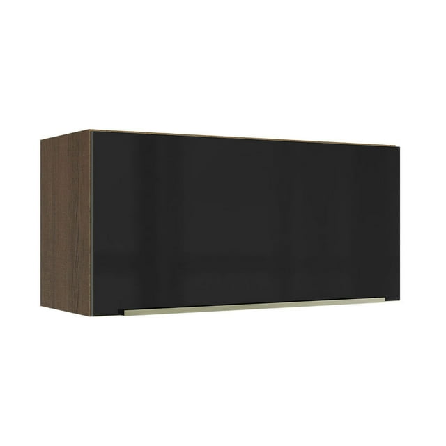 Alacena Gabinete Superior Cocina Madesa Lux 70cm Marrón/Negro