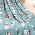 thumbnail image 3 of Cozy Soft Christmas Throw Blanket Gifts for Women Men, Red and White 60"X50"Flannel Fleece Blanket for Home Bedroom Sofa Decor, Christmas Birthday Gifts for Families Friends, 3 of 4