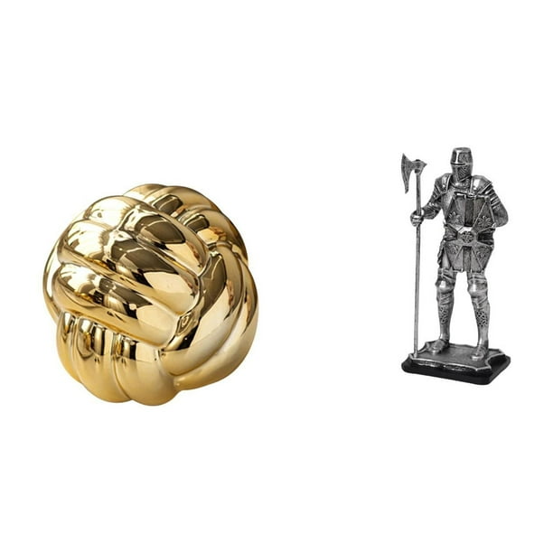 Figura de cerámica,Figura de cerámica con forma de bola de hilo y nudo,Figura de escritorio,Estatua de caballero,arte,artesanía,coleccionable,escritorio,oficina,Figura decorativa,pieza de