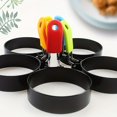 thumbnail image 5 of Non-Stick Stainless Steel Egg Rings Set of 2/4, Versatile Round Cooking Molds for Perfect Fried Eggs, Omelets, and Pancakes, Dishwasher Safe, Durable Handle, Kitchen Essential, 5 of 20